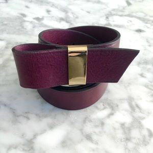 MAJE Maroon Bow Belt Sz M $165